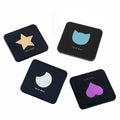 Hot-selling Frosted Square Mirror With 2X Magnifying Heart Cat Moon Decorate Makeup Mirror Women Girls Portable Mirror