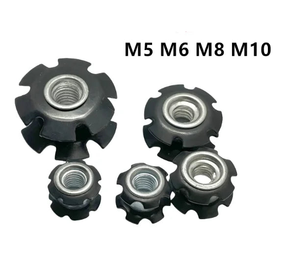 1/4" Star Nut Tube Connecting Nut In-pipe Insert Nut