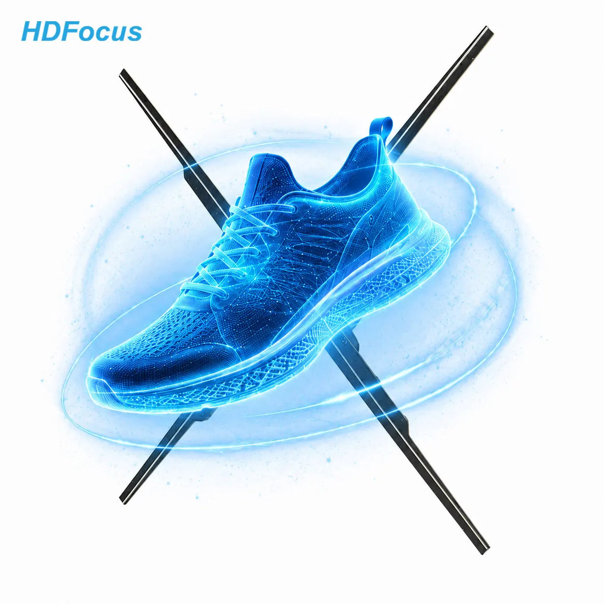 HDFocus 65cm 3D Hologram Advertising Fan WiFi Hologram LED Fan with HD Resolution 3840x1024 MegaBDM