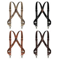 Wholesale Men Adult Elastic Braces 3.5cm Width Adjustable Straps Trucker Work X Shape Side Hook Suspenders