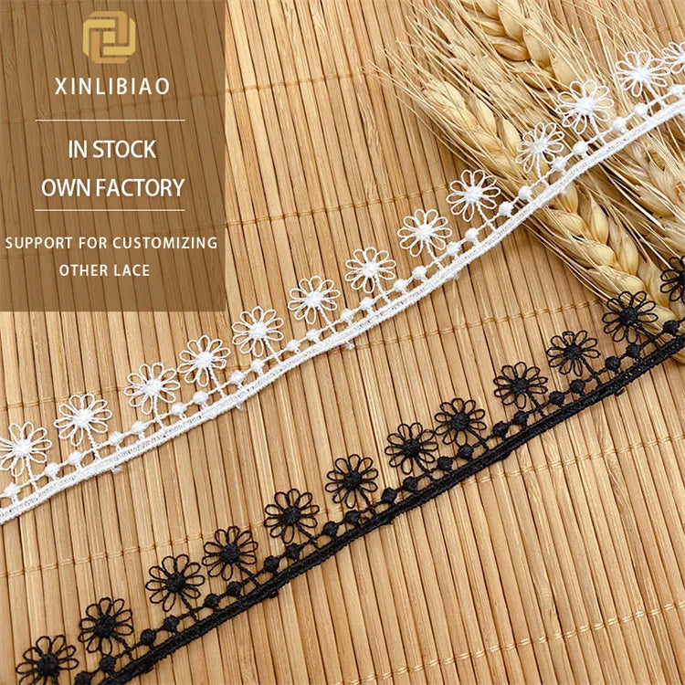 Polyester Embroidered Hollow Flower Decoration Children's Headgear Lace Accessories Multi-color Water-soluble 1.6cm Width