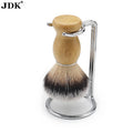 JDK Custom Logo Men Shaving Brush Synthetic Shave Tool with Hard Bamboo Handle Travel Shave Brush Shaving Paint Brush