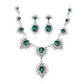 Personalized Diamond Palestine Custom Crystal Wedding Necklaces Earring Fashion Fine Jewelry Bridal Necklace Sets for Women