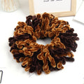 Muslim Headwear for Women Golden Velvet Headdress Flower Multicolored Hair Loop Ethnic Head-dress