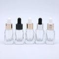 10ml square Glass Eyedropper Bottle Cosmetics Perfume Essence Packaging Transparent Eyedropper Bottle