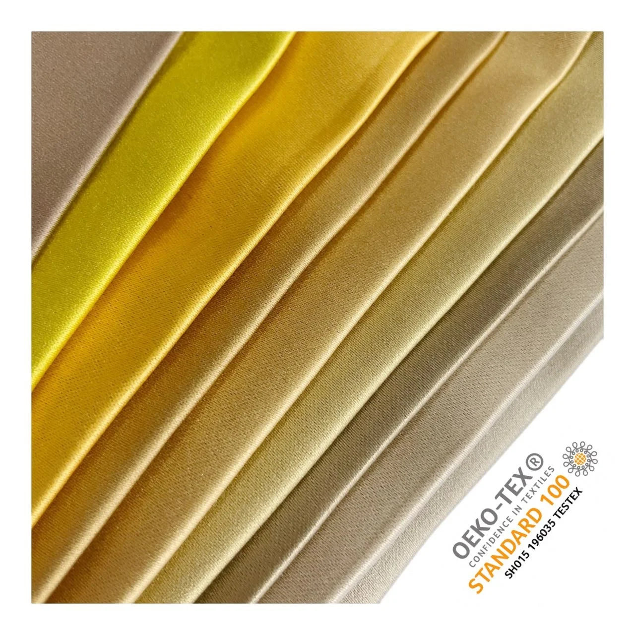 Luxury Design Solid Silk Satin Polyester Triple Woven Dimmout Curtain Fabric