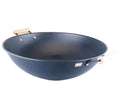 Wholesale Large Iron Wok Old Two-ears Round Bottom Morie Pattern Iron Pot Commercial Cooking Non-stick Uncoated Wok