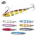 Metal Cast Jig Spoon 10-80g Shore Casting Jigging Fish Sea Bass Fishing Lure Artificial Bait Tackle