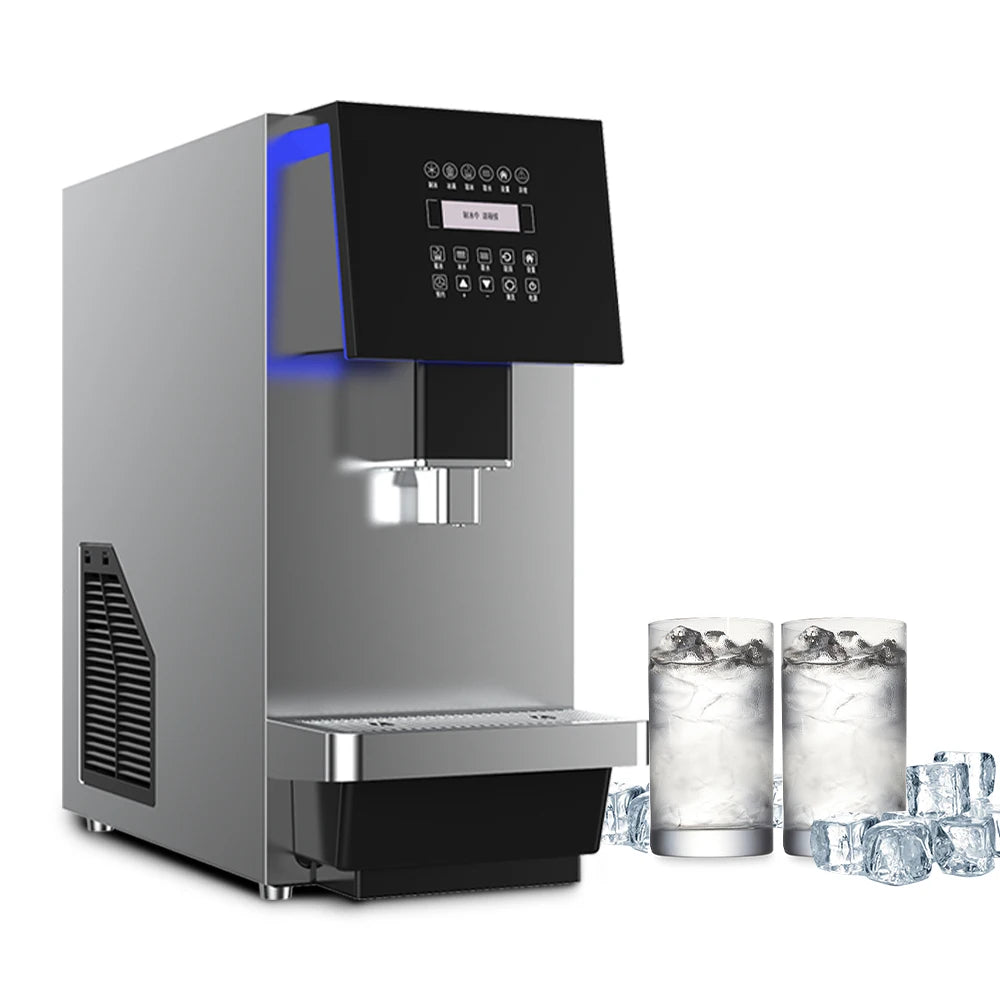 Cheap Restaurant 25kg Automatic Industrial Commercial Rapid Block Ice Ball Cube Maker Machine Dispenser With Water Dispenser