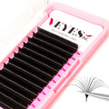 VEYES Best Selling Matte Black Easy Fan Cashmere Silk Mink Easy Fan Lash Trays Length 7-28mm Salon Academy Easy Fan