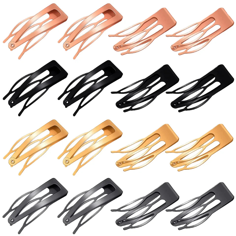 HOT SALE Creative Design 5CM BB Clip Double Grip Metal Snap Hair Clips for Women