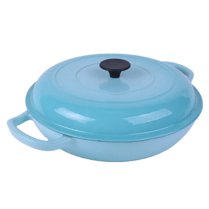 Best Large Size Enamel Pot Casserole 30 cm Kitchen Cooking Enamel Dutch Oven Cast Iron Casserole