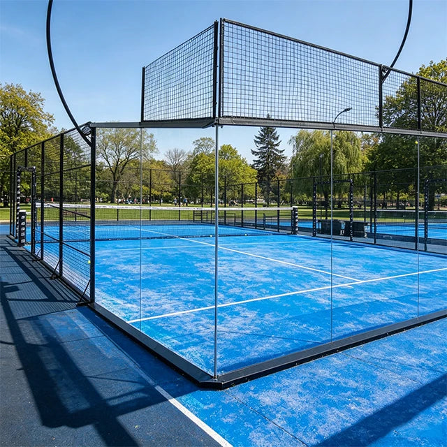 Safety First Padel Court with 12mm Tempered Glass High Strength Professional Outdoor Padel Tennis Court Factory