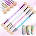 Double Head Gradient Sponge Pen Nail Art Brushes Pen Acrylic Gel Glitter Powder Picking Dotting Tools Manicure Supplies