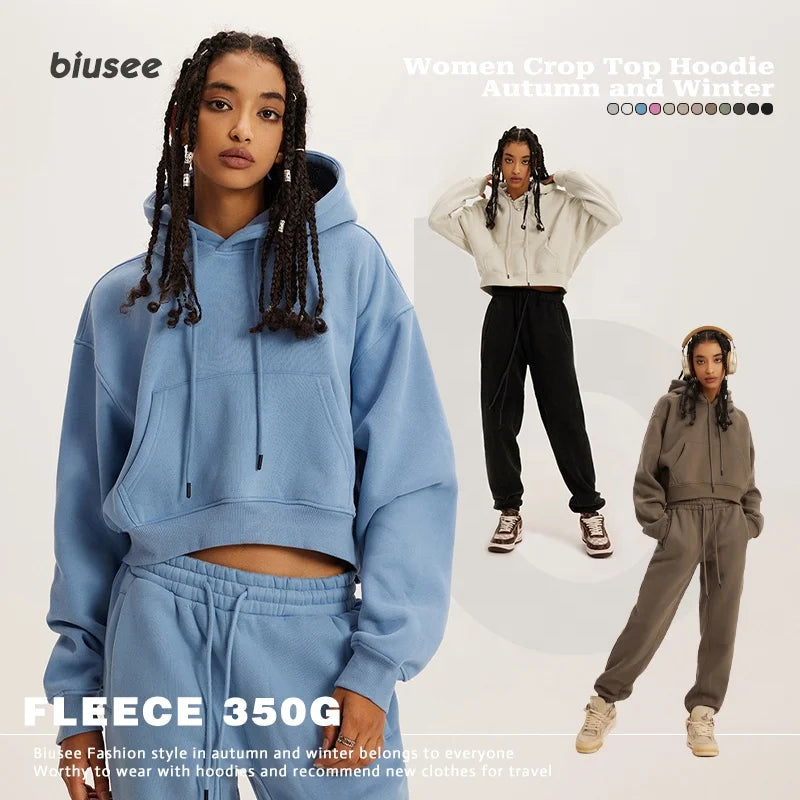 Custom Print Logo Short Hoodies for Women Hoodies for Women Women's Short Hoodie