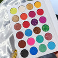Hot Sale White Eyeshadow Palette Neon Matte Glitter Shadow Pigments All Glitter Eyeshadow Makeup Palette Stage Makeup Wholesale