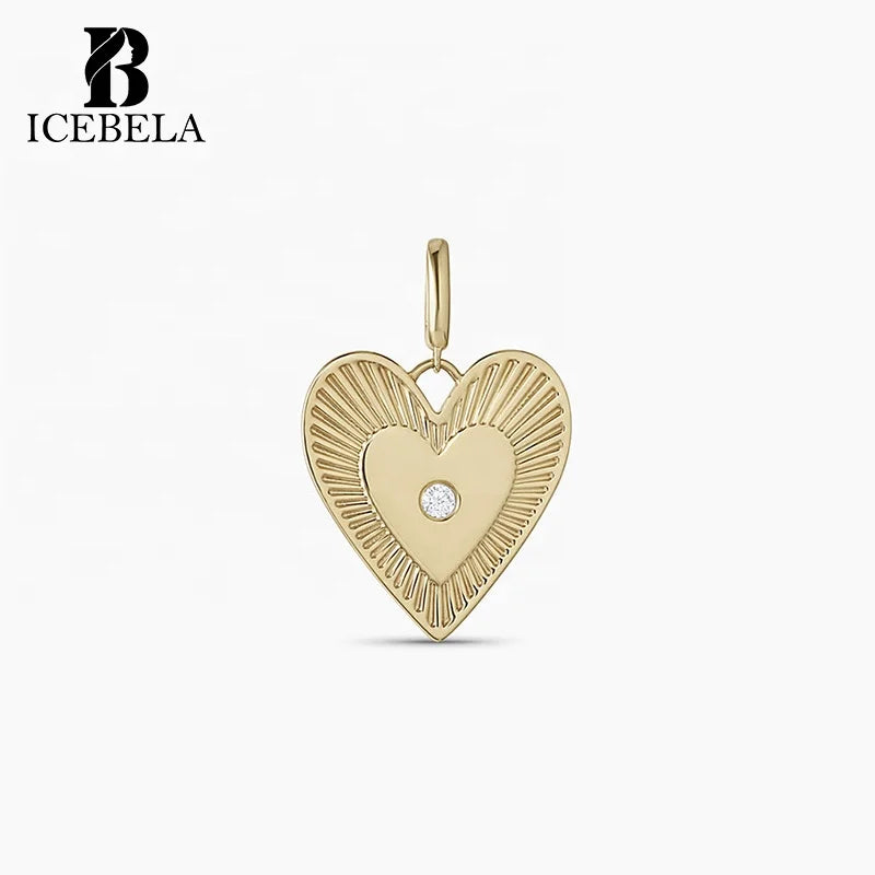 Wholesale 925 Sterling Silver Unique Vintage Designer Valentine's Day Fine Jewelry Zircon Love Charm Pendant for Necklaces Women