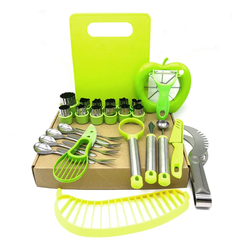 Kitchen Accessories Food Gift Set Vegetable Cutter Shapes Fruit Slicer Set