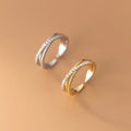 Unique Fashion Stylish Design 925 Sterling Silver CZ Pave Brief S925 Finger Ring Jewelry Women J9510
