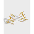 Luxury Jewelry Women Popular Minimalist 925 Sterling Silver Micron Pave Zircon Ear Cuff Iced Out Earrings MegaBDM