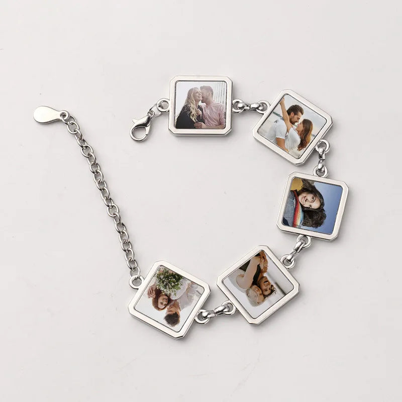 Printable Sublimation Square Shape Bracelets for Mother's Day/Valentine's Day Gifts/Memory