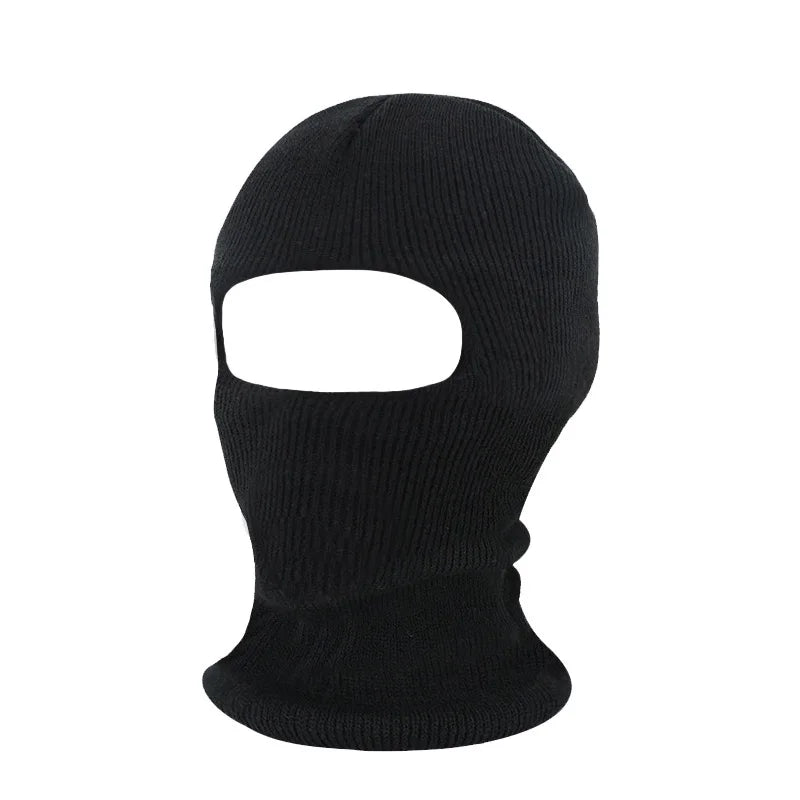 Wholesale Custom Winter Ski Mask Full Face Balaclava Knitted Beanie Hat 1 Hole for Sports Use Available Blank Printed Styles