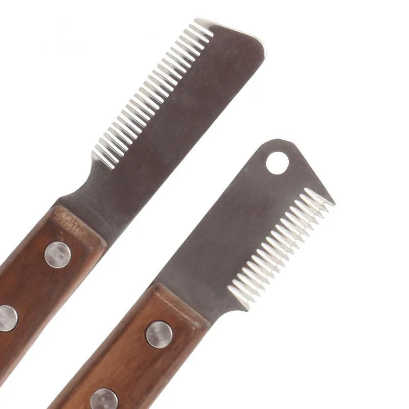 Wholesale Wood Handle bar Open Knot Hair Removal Fur Dog Hair Eliminator Comb