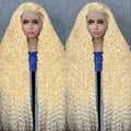 Skin Melt HD Brazilian Natural Straight Deep Wave 613 Honey Blonde Cuticle Aligned Hair Deep Wave Raw 613 Human Hair Wig