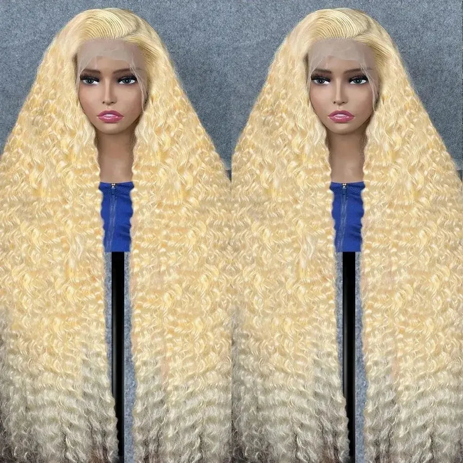 Skin Melt HD Brazilian Natural Straight Deep Wave 613 Honey Blonde Cuticle Aligned Hair Deep Wave Raw 613 Human Hair Wig