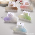 Sweet Gradient Hair Clips Display 11cm Rapid Sample Acrylic Claw Hair Card Ornaments Plastic Material for Women