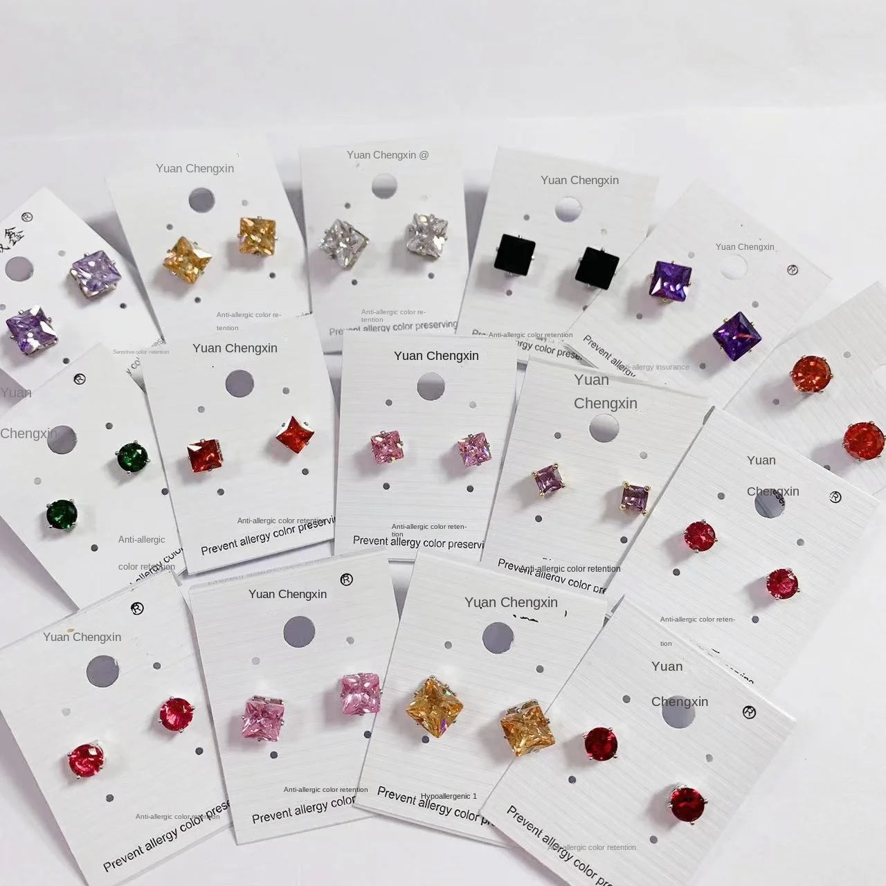 Factory Special Offer Fashion Simple Silver Needle Diamond Multicolor Titanium Steel Stud Small Sweet Cute Butterfly Shape