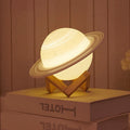 LED Saturn Night Light with USB Cable Rechargeable and Remote Control 16 Colors Planet Table Light Birthday Gift for Girls