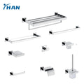 Factory Direct Stainless Steel Bathroom Accessories Set Luxury  Wall Mounted Towel Bar Paper Holder & Robe Hook Kit