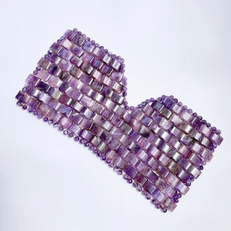 Huiying Wholesale OEM Crystal Anti Wrinkle Amethyst Gem Eye Mask