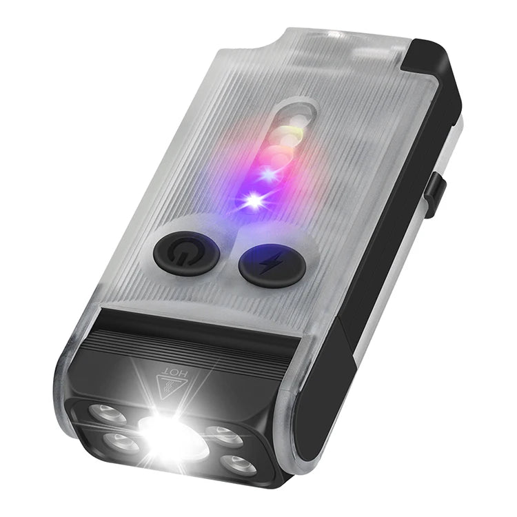 Boruit V30 Mini Torchlight High Power 900 Lumens Waterproof Rechargeable UV Light Edc Flashlight With 12 Modes for Student Gifts MegaBDM