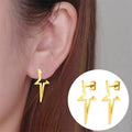 Tarnish Free 18K Gold Plated Stainless Steel Earrings 2024 Trendy Gothic Fashion Star Punk Stud Earrings Women