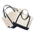 Custom Heavy Duty Reusable Shopping Bag 22" Zipper Closure Adjustable Cotton Strap Handle Gusset Heavyweight Cotton Canvas