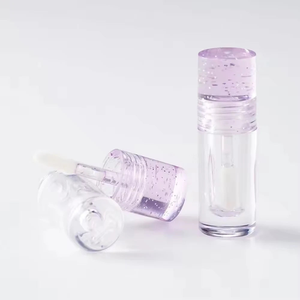 HUIHO 1.6ML Cosmetics Cosmetics With Brush Liquid Cosmetic Container Mini Plastic Transparent Lipstick Tube