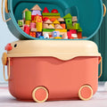 XingYou Large Children's Toy Storage Box with Lid Rectangular Plastic Storage Bin with Pulley Injection PP Material