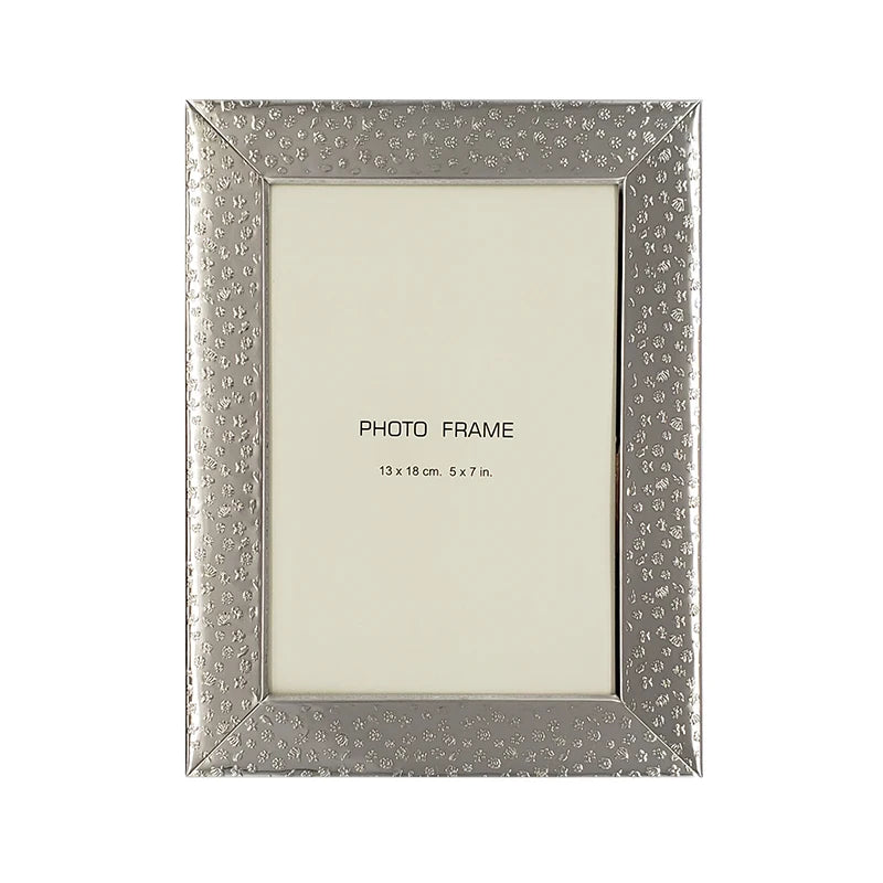 Silver Glitter Photo Frame Photo Stand Iron Base Velvet Back Photo Frames