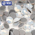 VDD 044 White Opal High Quality Hot-Fix Glass Rhinestone Crystal Flatback Strass Stones for DIY Garment Decoration Wedding Dress