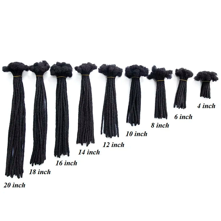 KAMA Afro Kinky Dreads Brazilian Remy Hair 8" Bulk Human Braiding Hair Extensions Jerry Curl Hair Weaving Single Weft Wholesale