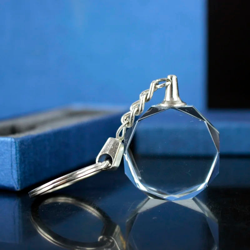 DIY Crystal Blank Keyring Crystal Glass Keychain Custom