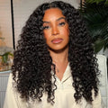 Wholesale Raw Virgin Wigs for Black Women Transparent Lace Pre Plucked 18 Inch Water Wave Lace Front Wigs Human Hair 13x4