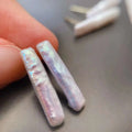 925 Sterling Silver Baroque Small Organic Gem Earrings Unique Natural Needle Bar Organic Pearl Jewelry for Women