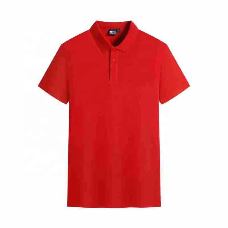 Men's 100% Cotton Quick Dry  T-Shirt Button Customizable Embroidered Short Sleeve Solid Print Golfers' Silk Knitted Fabric