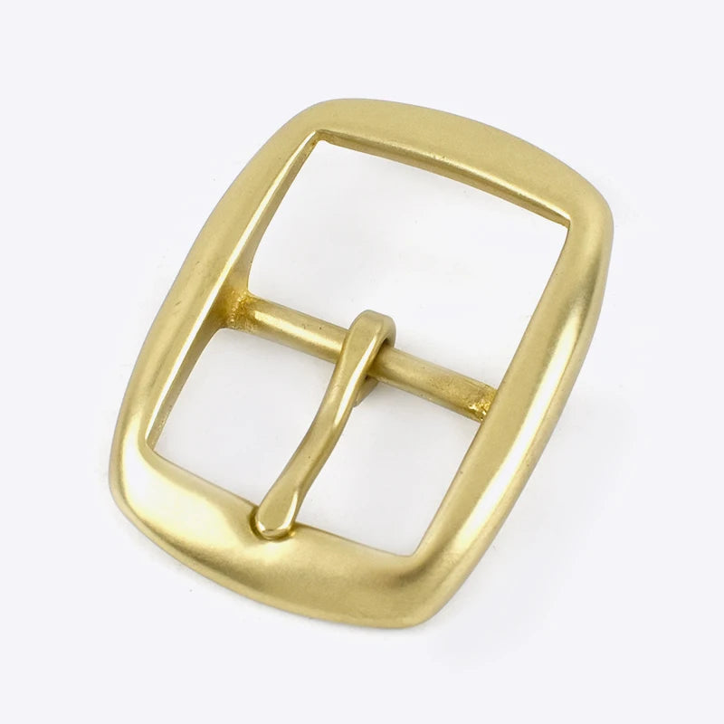 Meetee LCH-210 Solid Brass Belt Buckle 35mm Heavy-Duty Pin Buckle for Leather Belts