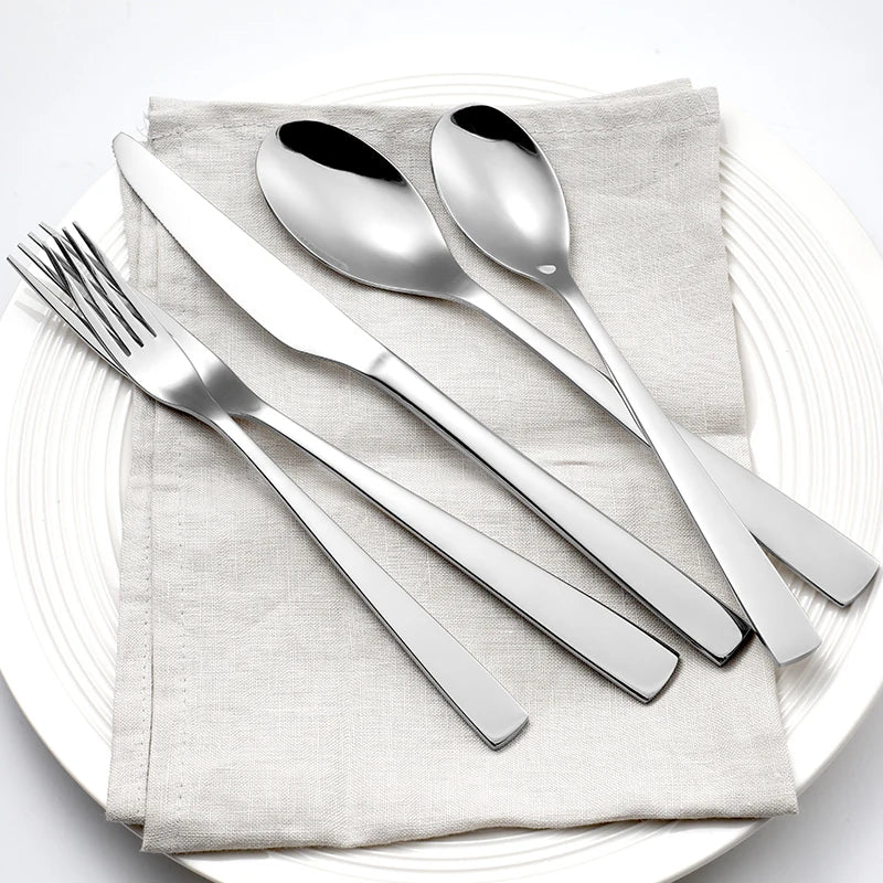 Hot Selling Tableware Stainless Steel Spoons Silverware Fancy Cutlery Set Stainless Steel for Wedding Decoration