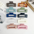10pcs/set Hot Sale Trendy Rectangle 4.2inc Big Hair Clips for Thick Hair Nonslip Banana Hair Claw for Women