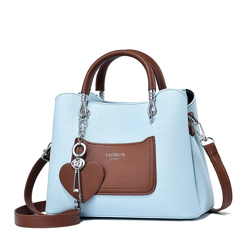 Versatile New Contrasting Color Fashionable Retro Simple Elegant Temperament Casual Women's Shoulder Bags